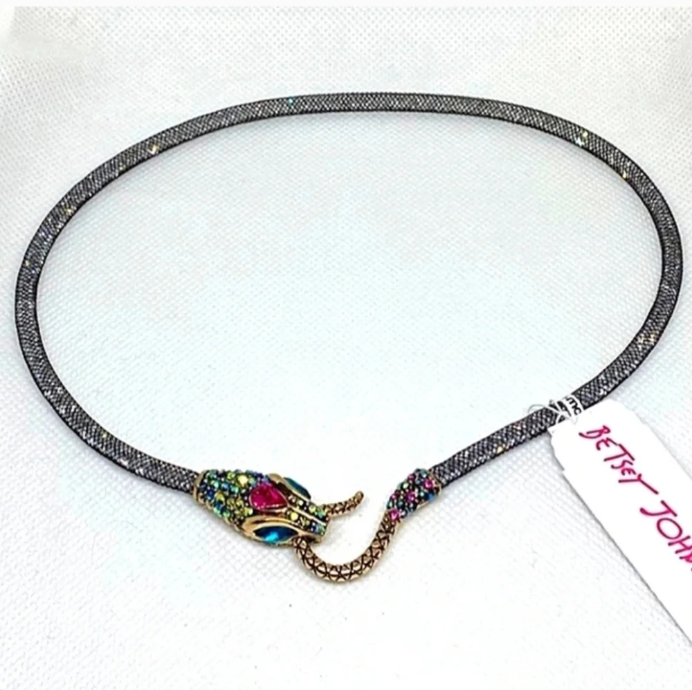 🐍🔹️BETSEY JOHNSON🔹️ Dark Shadows Collection Serpent Snake Choker Necklace